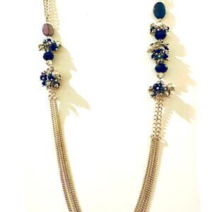 Beaded and Crystal 34” Necklace